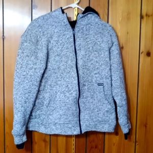 Canada Goose zip up hoodie, salt pepper grey, Large